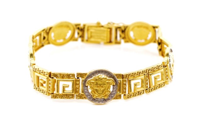 22ct yellow gold Medusa mask bracelet - Image 2 of 6