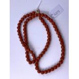 Coral bead necklace