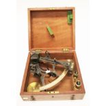 Wood cased sextant