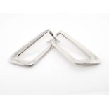 18ct white gold "parallelogram" earrings