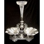 Large Victorian silver plate epergne