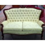 Two seater button back sofa