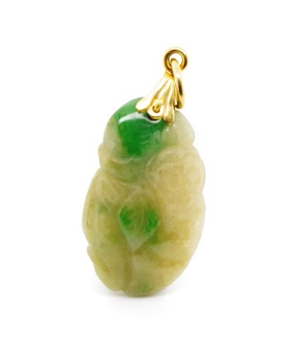 Vintage jade and gold pendant - Image 2 of 6