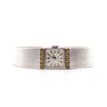 Ladies 18ct white gold Omega cocktail watch