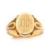 Australian 9ct yellow gold signet ring