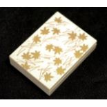 Vintage gold inlaid ivory mystery box