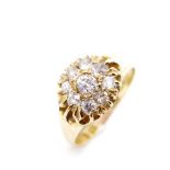 Victorian diamond and 18ct yellow gold ring