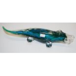 Ken Jasper Australian Art Glass crocodile figure