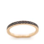 Black diamond and 18ct rose gold ring