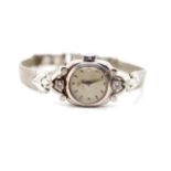 Ladies Omega 18ct white gold and diamond watch