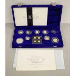 UK 2000 Millennium Silver Collection coin set