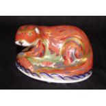 Royal Crown Derby "Otter" paperweight