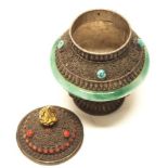 Nepalese silver filigree lidded box