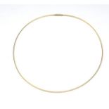 9ct yellow gold omega chain necklace