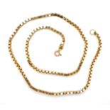 9ct rose gold box chain necklace