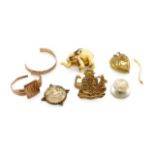 Antique gold parts and other jewellery