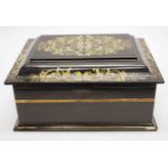 Victorian papier mache sewing box