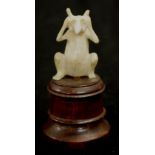 Early carved ivory see no evil rat figure