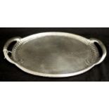 Art Nouveau Tudric pewter two handled tray