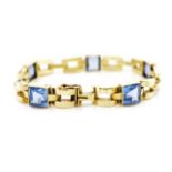 14ct yellow gold and topaz bracelet
