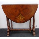Victorian walnut folding occasional table