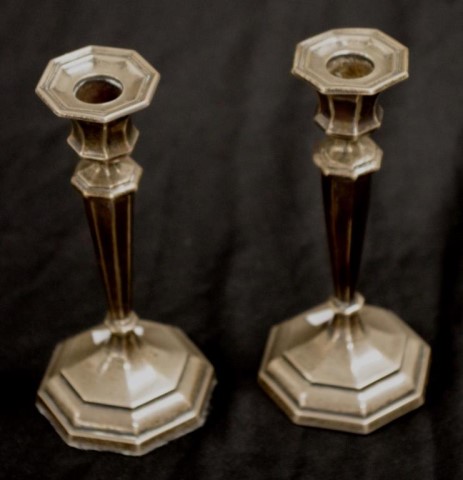 Pair of sterling silver candlesticks - Image 3 of 4