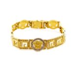 22ct yellow gold Medusa mask bracelet