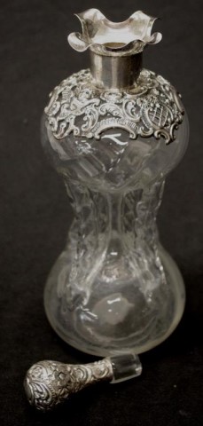 Victorian sterling silver & crystal decanter - Image 5 of 8