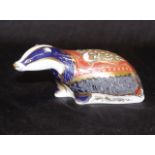 Royal Crown Derby "Moonlight Badger" paperweight