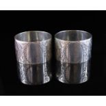 Pair of Victorian sterling silver napkin rings