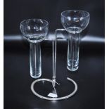 Rosenthal crystal & silver plate candleholder