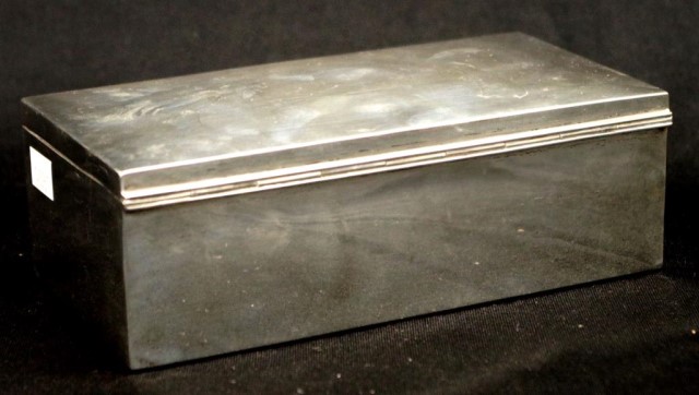 George V sterling silver card box - Image 6 of 8