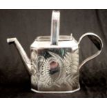 Antique silver plate watering can