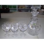 Seven piece Stuart crystal liquor set