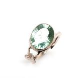 Green Fluorite and sterling silver ring