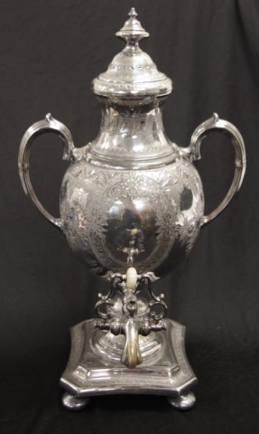 Antique English silver plate samovar - Image 7 of 10