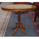 Victorian walnut pedestal occasional table