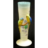 Good Clarice Cliff 'Budgies' vase