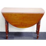 William IV oval drop side table