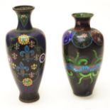 Vintage Japanese cloisonne vase