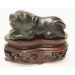 Chinese carved greenstone animal