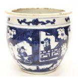 Antique Chinese blue & white jardiniere