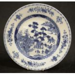 Antique Chinese blue and white plate