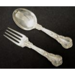 American silver two piece child's cutlery set