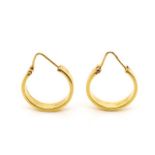 18ct yellow gold hoop earrings