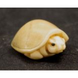 Chinese carved ivory turtle figure