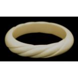 Vintage carved ivory bangle