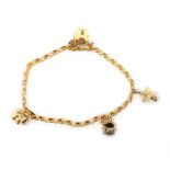 9ct yellow gold charm bracelet