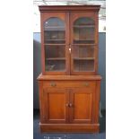 Antique cedar elevator bookcase