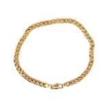 9ct yellow gold curb link chain bracelet